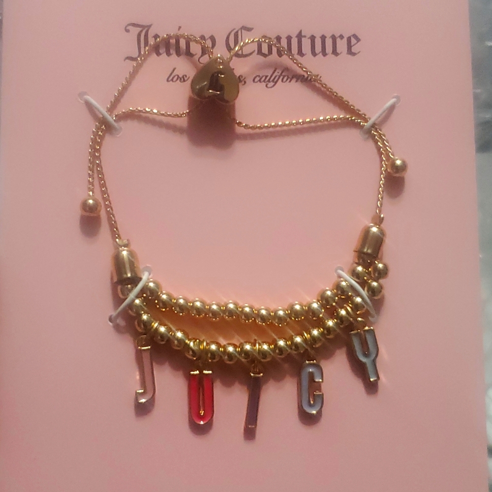 Juicy Couture Double Strand Adjustable Bracelet - Picture 1 of 5